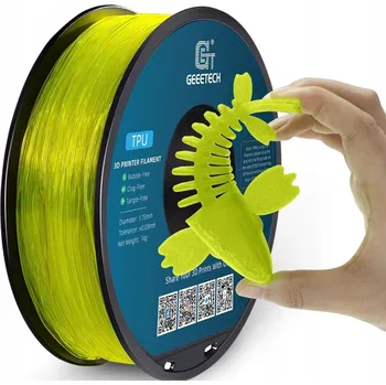 Filament Filament Geeetech TPU 1000g Žlutý Průhledný Transparentní Žlutá