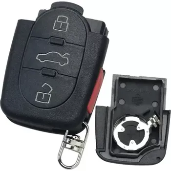 Autoklíč Obal dálkového ovládání Audi 3 tlačítka + panic na 2 baterie