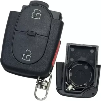 Autoklíč Obal dálkového ovládání Audi 2 tlačítka + panic na 1 baterii