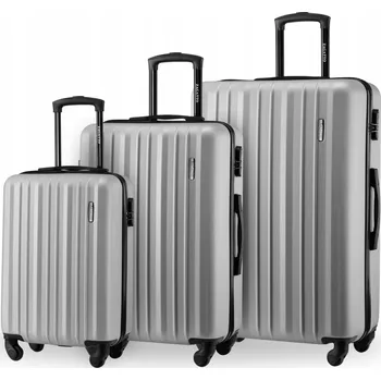 Sada 3 cestovních kufrů na kolečkách ABS malý, střední, velký 3v1 ZAGATTO