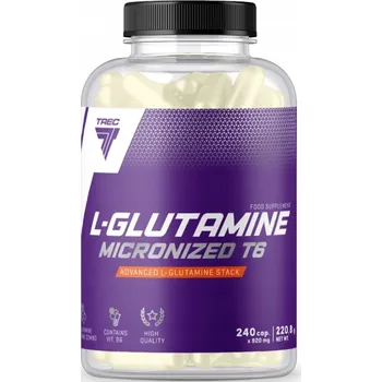Aminokyselina L-GLUTAMIN Mikronizovaný XXL 240 KAPS Trec Glutamine T6 v Kapslích