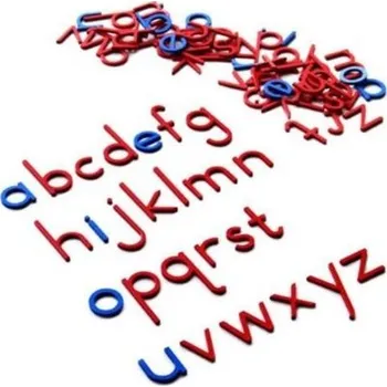 Výuková hračka ADENA MONTESSORI Malá tiskací písmena červeno modrá - bez boxu