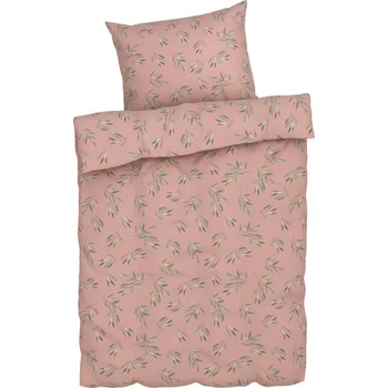 Povlečení LIVARNO home Ložní povlečení z mikrovláknitého saténu, 140 x 200 cm, 70 x 90 cm (světle růžová)