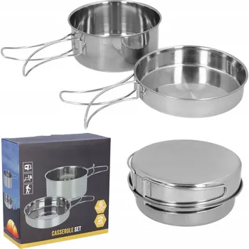 Pánev Menażka turystyczna stalowa harcerska – vojenský hrnec a kempingová pánev