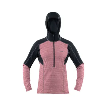 Pánská mikina Tilak Mera s kapucí chilli red melange/black L; Růžová mikina + DÁREK DLE VÝBĚRU!