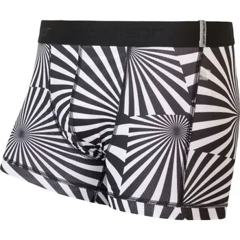 Pánské spodní prádlo Sensor Pánské trenky Sensor Coolmax Impress, černá/geometry velikost M