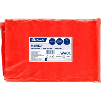 Pytle na odpadky Univerzální pytle na odpad Merida Červené pytle na odpad 120 l, 50 ks