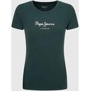 Dámské tričko Pepe Jeans Dámské tričko NEW VIRGINIA SS N Barva: khaki zelená, Velikost: L