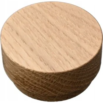 Nábytkové kování Nábytková úchytka LEGNA, dřevěná dub přírodní kulatá 4 cm