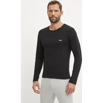 Pánské oblečení Bavlněné tričko s dlouhým rukávem BOSS LSShirtRN 3P Classic 3-pack 50492321 černá 99E, vel. XXL