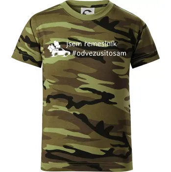 Odvezu si to sám - Dětské maskáčové triko - 146 cm/10 let ( Zelený maskáč )