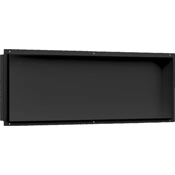 Drátěná police CERANO - Zápustná polička/nika do obkladu - černá matná - 60x20x10 cm