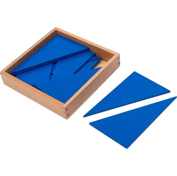 Výuková hračka ADENA MONTESSORI Modré trojúhelníky v krabičce