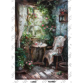Umělecký papír Rýžový a soft papír na decoupage - Obraz příroda - KB04002 Materiál: Soft, Rozměr: A4