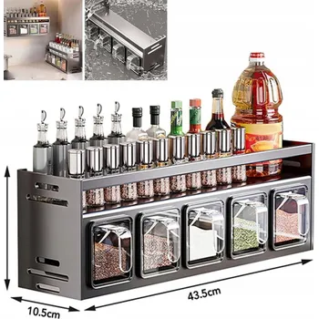 DRŽÁK NA KOŘENÍ POLICE ORGANIZÉR ZÁVĚSNÝ NEREZOVÁ OCEL