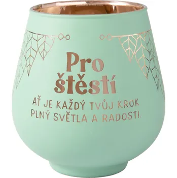 Party dekorace Zrcadlový svícen - Pro štěstí