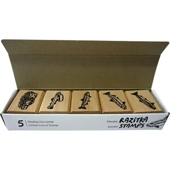 Dětské razítko ANIMAL LIFE Dřevěná razítka – Životní cyklus LOSOS