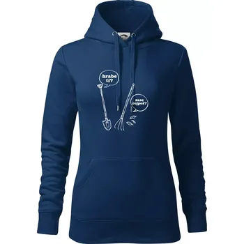 Dámská mikina Hrabe ti, už zase rejpeš - Mikina dámská Cape s kapucí - XL ( Půlnoční modrá )