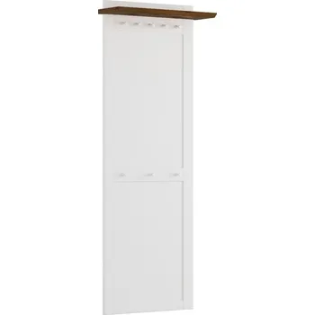 Věšák Věšákový panel do předsíně (typ 28) RONE borovice masiv bílá/tabák