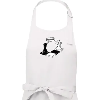 Kuchyňská zástěra Jdem hrát radši na schovku - Dámská zástěra na vaření - Univerzální velikost ( Bílá )