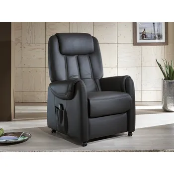 Křeslo Kožené polohovací křeslo OTHELLO PLUS s 2-motorovou funkcí a asistencí vstávání