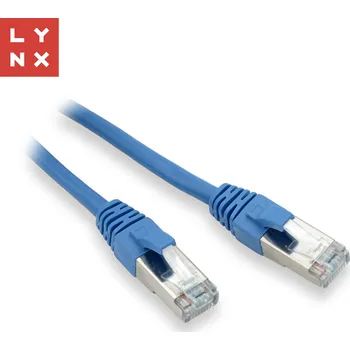 Síťový kabel LYNX FTP patch kabel Cat5e PVC, CCA, 0,5m, modrý (balení obsahuje 10ks) LX-FTP5E-0050-BLUE