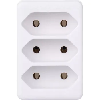 Elektrická zásuvka Rozbočka, trojitý rozdělovač, 3 zásuvky, 230 V