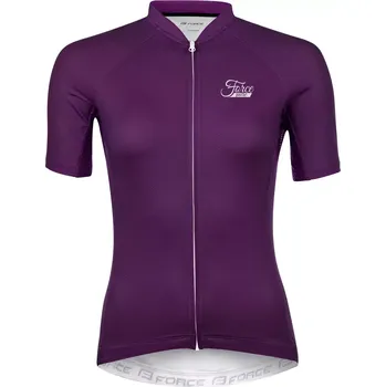 cyklistický dres FORCE Dres Force PURE dámský krátký rukáv, fialová velikost XS