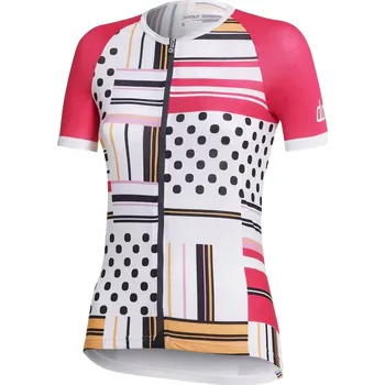 cyklistický dres Dotout Dámský dres Dotout Square fuchsia velikost L