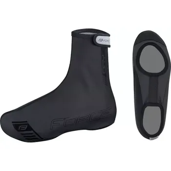 Cyklistické návleky FORCE Návleky na tretry FORCE PU DRY Road Černá velikost XXL