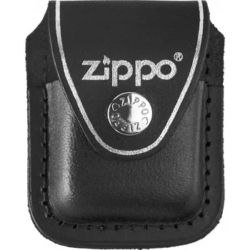 Pouzdro na zapalovač ZIPPO , černé kožené, s poutkem na opasek