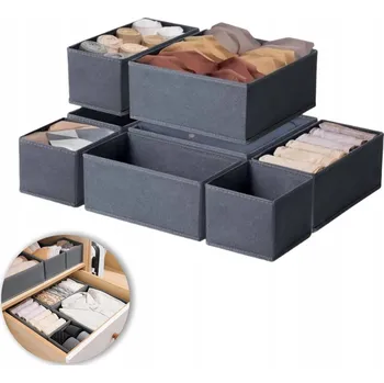 Organizér oblečení ORGANIZÉR NA SPODNÍ PRÁDLO A PONOŽKY DO ZÁSUVKY SKŘÍNĚ SADA 8 kusů