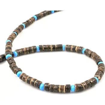 Náhrdelník Lenka Barčiová Pánské korálky z kokosových rondelek a rokajlu