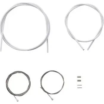 Lanko pro jízdní kolo Shimano Brzdový set Shimano DURA-ACE, SLR Sil-tec bowdeny + lanka barva bílá
