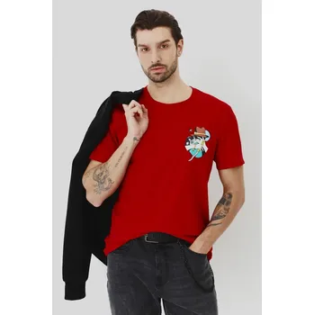 Tričko Medicine pánské, červená barva, s potiskem RS25.TSM280 33X, vel. M