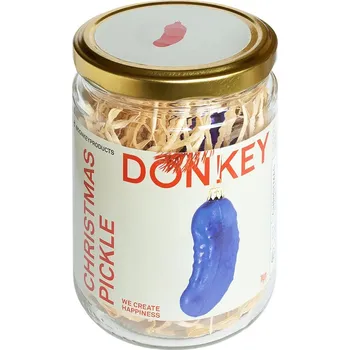 Vánoční ozdoba Ozdoba na vánoční stromeček Donkey Christmas Pickle modrá barva 300987 55X