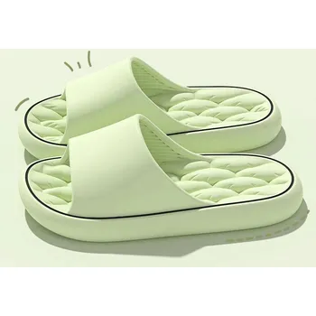 Dámské pantofle Letní dámské žabky EVA na platformě Barva: Zelená, Velikost: 42-43