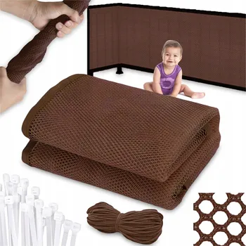 Obraz Ochranná síť - na balkon, schody, zábradlí - 3m hnědá