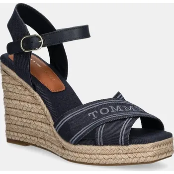 Dámské sandále Sandály Tommy Hilfiger TOMMY HILFIGER ESPAD HIGH WEDGE FW0FW08668 námořnická modř 59X, EUR 41