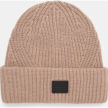 Čepice Čepice z vlněné směsi AllSaints oranžová barva AS101343 01A, vel. ONE SIZE