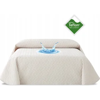 Prostěradlo Přehoz na postel Belmarti polyester 270 cm x 200 cm béžový