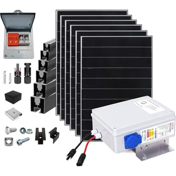 Ohřívač vody SAPRO FVE - FVE sestava 100-dílná pro ohřev TUV, 2730W, 6x panel, MPPT SAPRO LITE, montážní prvky