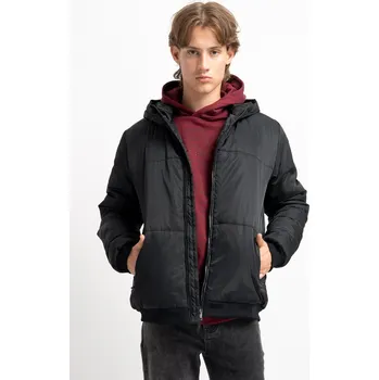 Chlapecká bunda Reporter Young | Chlapecká zimní černá prošívaná bunda s kapucí - Barva ČERNÁ, Velikost 158 243-0882B-08-100-1