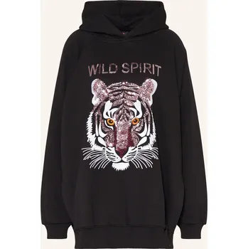 Dámská mikina Miss Goodlife Dámská Mikina S Kapucí S Flitry, černá, 38