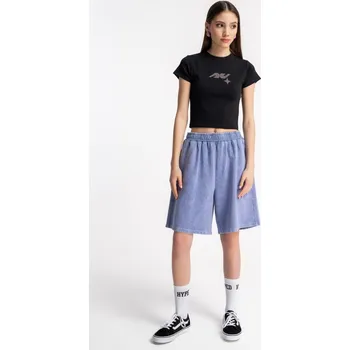 Dívčí kraťasy Reporter Young | Dívčí fialové letní kraťasy s opraným efektem - Barva FIALOVÁ, Velikost 158 251-0113G-41-690-1