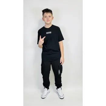 Reporter Young | Chlapecké černé tričko s potiskem NEW YORK/TOKYO - Barva ČERNÁ, Velikost 176 243-0440B-08-100-1