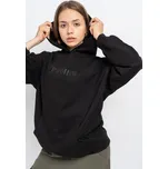 Reporter Young | Dívčí černá zateplená oversize mikina s kapucí a potiskem „FADING“ - Barva ČERNÁ, Velikost 146/152 243-0551G-11-100-1