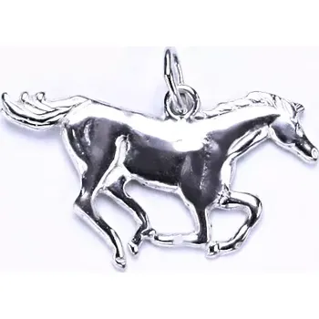 Přívěsek Zlatý přívěšek , běžící kůň , bílé zlato - P 58 (Zlatý kůň)