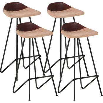 Barová židle Barová Židle Greatstore v odstínech hnědé 83 cm pravá kůže