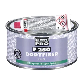 Karosářský tmel Bodyfiber F250 dvousložkový polyesterový stěrkový tmel se skelným vláknem 0,75kg